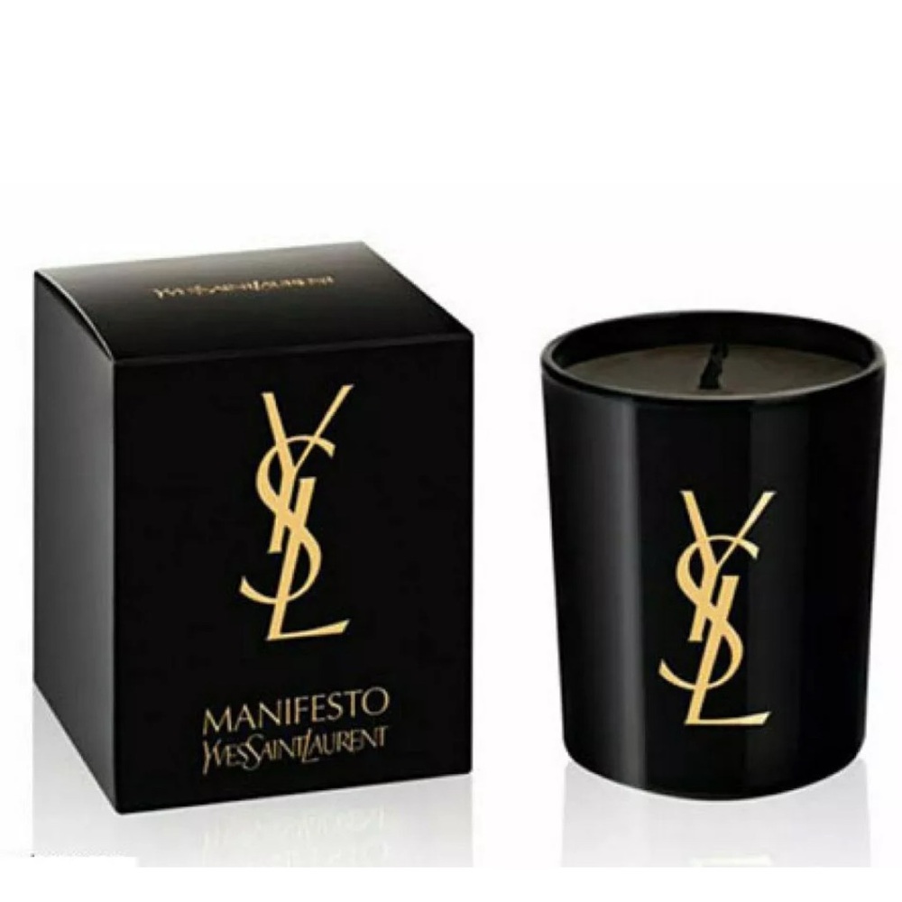 Yves Saint Laurent Black Candle with Gold Logo manifesto Ysl